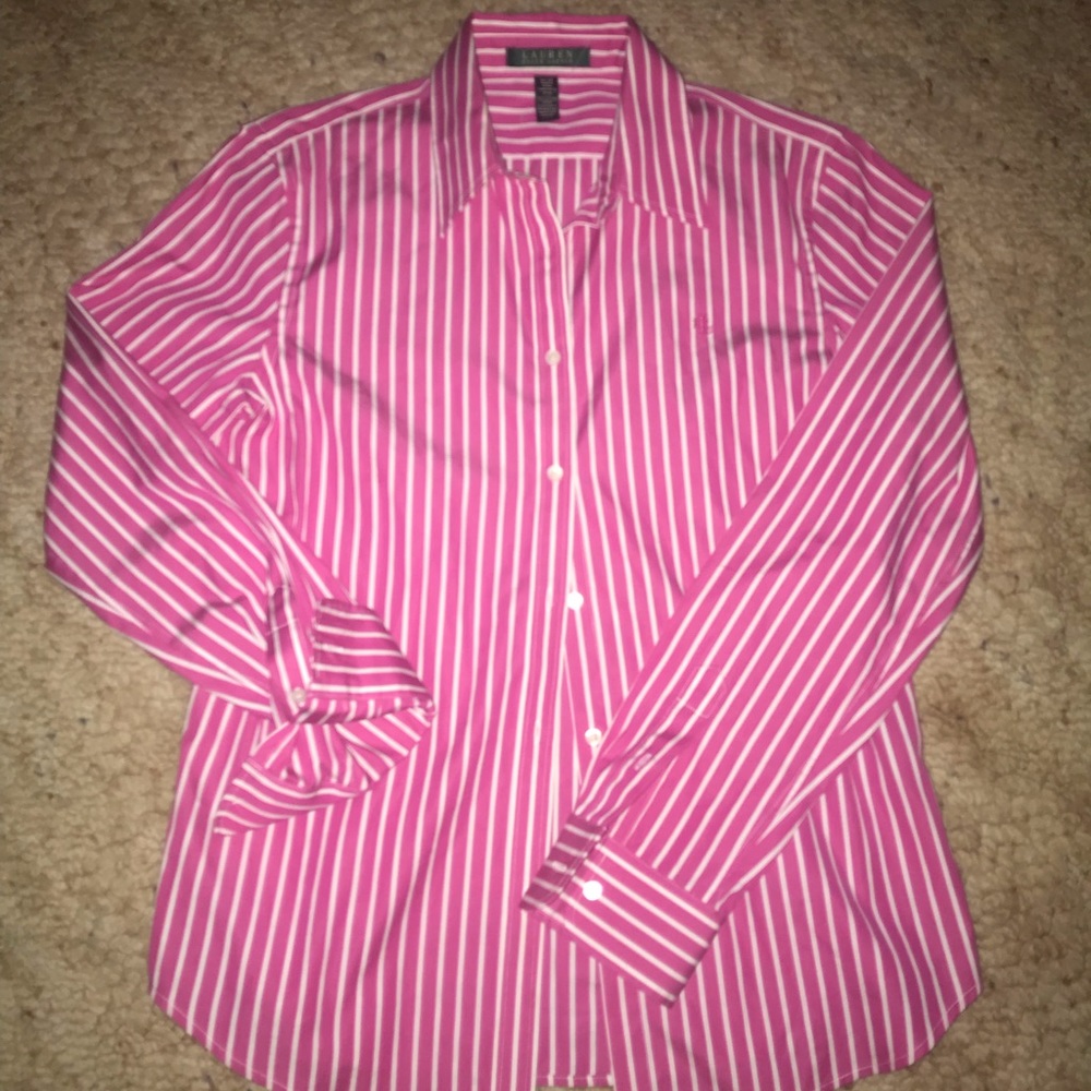 Ralph Lauren Striped Button Down Blouse